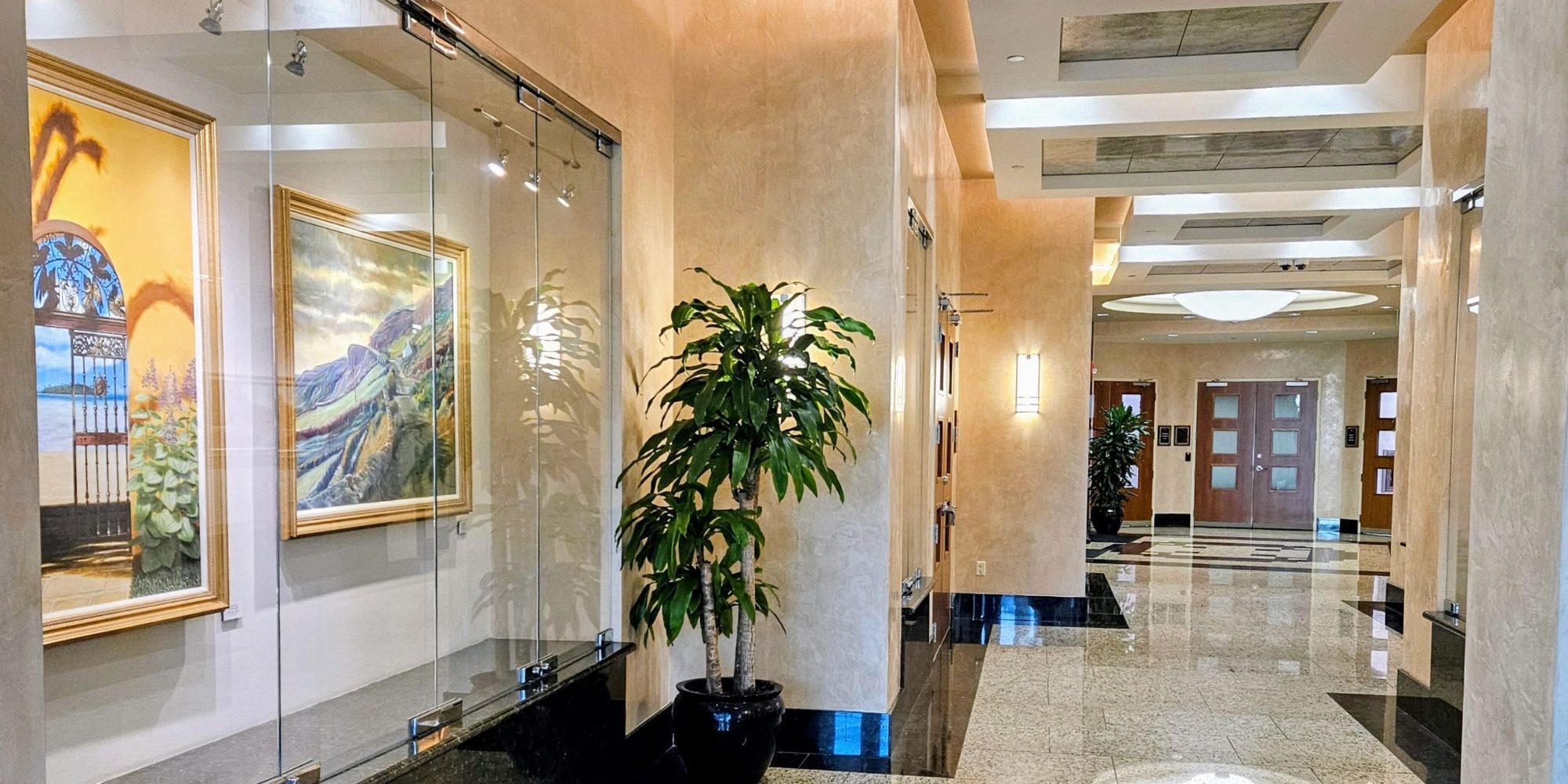 Clean Office Building Lobby